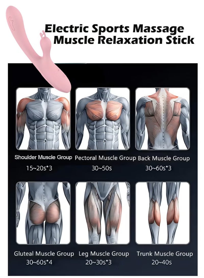 Deep Tissue Muscle Massager for Back, Shoulder, and Legs – Dual-Head Electric Body Relaxation Tool with Vibration and Flexible Design – Portable Rechargeable Massage Device for Athletes and Home Use