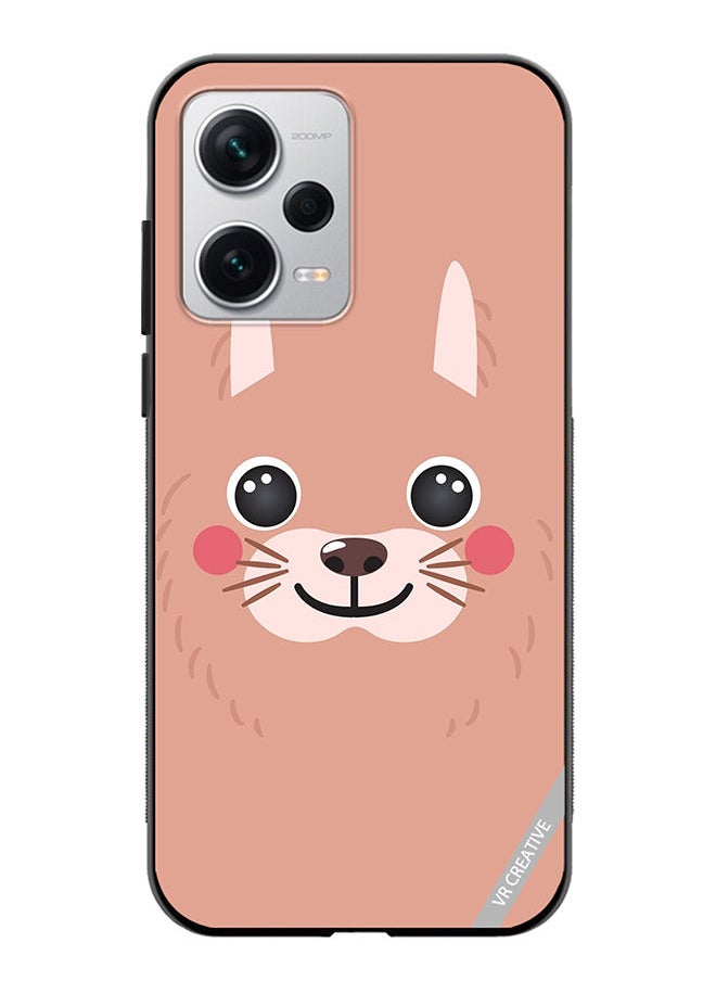 VR CREATIVE Protective Case Cover For Xiaomi Redmi Note 12 Pro Plus Lama Cartoon Face Design Multicolour  - Image 1