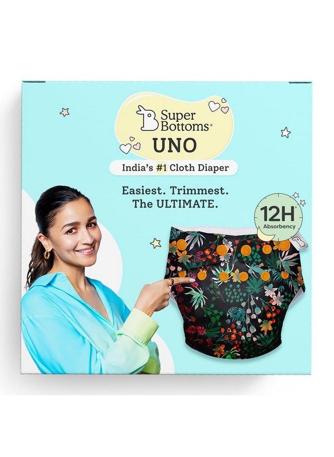 Superbottoms New Uno Freesize Cloth Diaper | Cloth Diaper For Babies 3M To 3Y | Washable & Reusable Cloth Diaper | Comes With Cloth Diaper Insert | 1 Diaper And 1 Organic Cotton Soaker  - Image 1