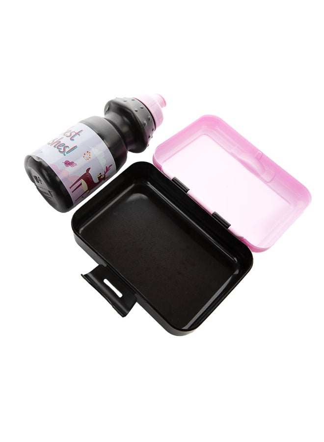 بريما طقم زجاجة ماء وعلبة غداء للأطفال معزولة للحفاظ على المشروبات باردة أو ساخنة، حقيبة غداء واسعة قابلة للتنظيف، حزام كتف قابل للتعديل، تصميم ممتع وأنيق يجذب الفتيات، مقاومة للتسرب ومواد آمنة وخفيفة للاستخدام اليومي - Image 2