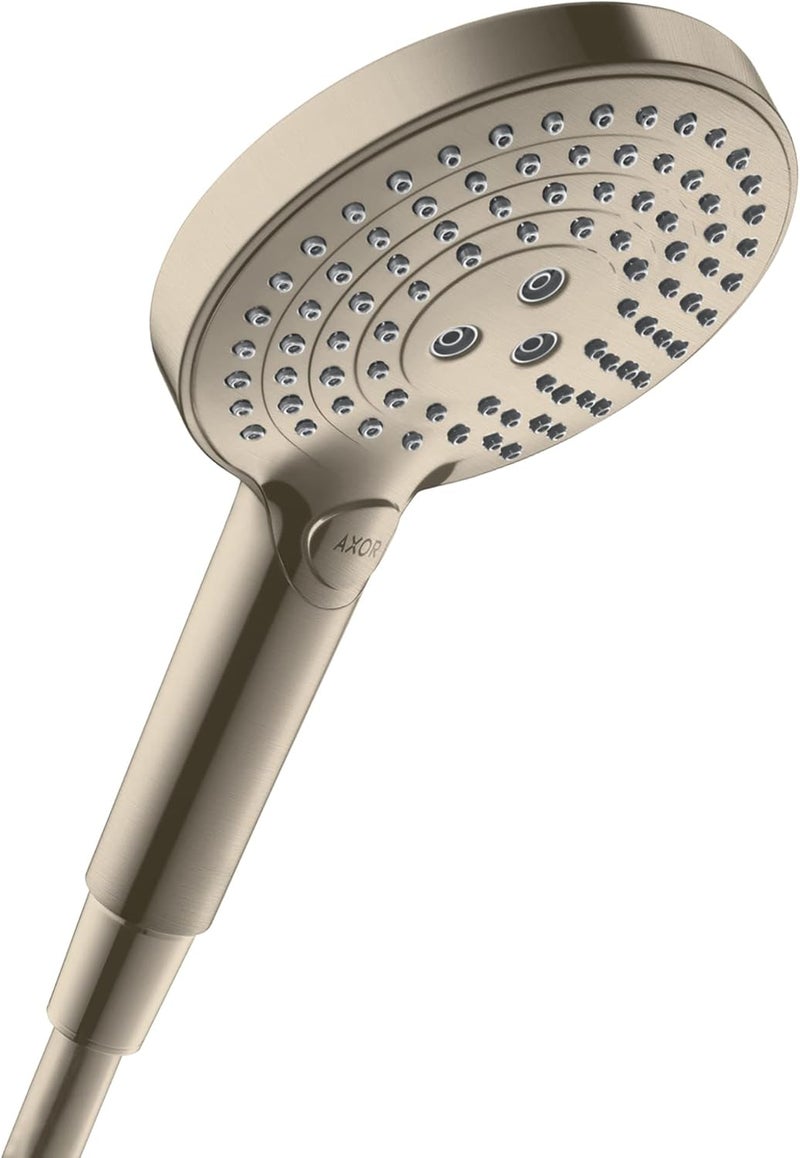 AXOR AXOR ShowerSolutions 5inch Modern Handheld Shower Head 3Spray PowderRain Full and Massage in Brushed Nickel 26053821 