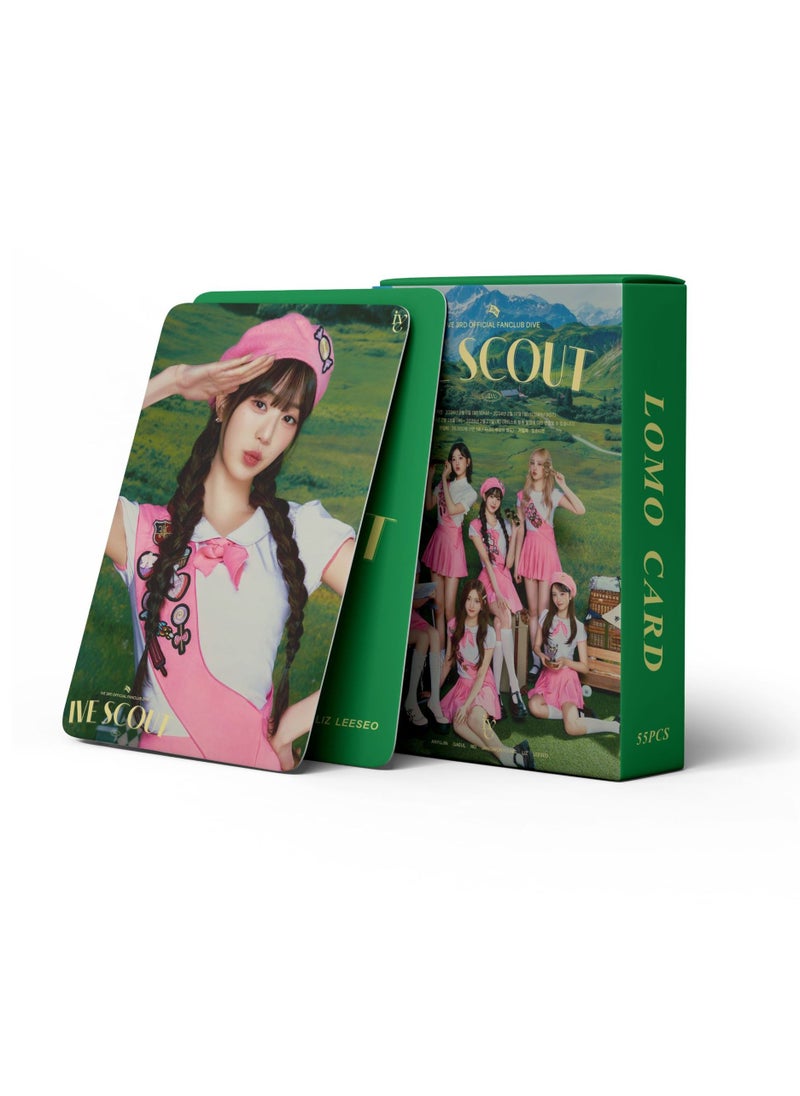 EHOME - 55Pcs IVE 3rd OFFICIAL FAN CLUB DIVE' [IVE SCOUT] Lomo Card - Image 1