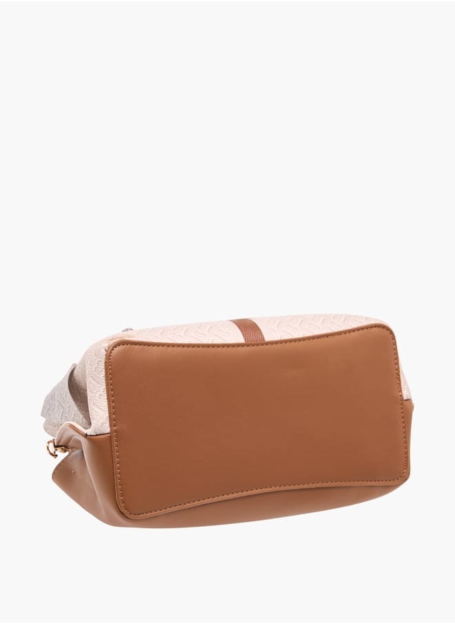Flora Bella By Shoexpress - Womens Colourblock Tote Bag With Zip Closure And Scarf Detail - Image 1