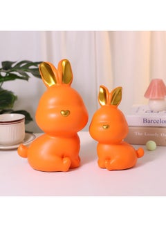 Generic Cute Zodiac Rabbit Piggy Bank Piggy Bank Resin Home Decoration Study Room Wine Cabinet Decoration Gift-Colour:Large Rabbit Piggy Bank (blue)  - Image 3
