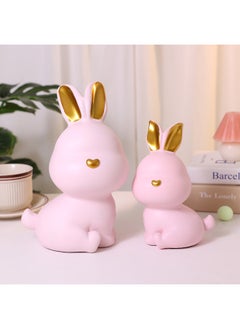 Generic Cute Zodiac Rabbit Piggy Bank Piggy Bank Resin Home Decoration Study Room Wine Cabinet Decoration Gift-Colour:Large Rabbit Piggy Bank (blue)  - Image 5