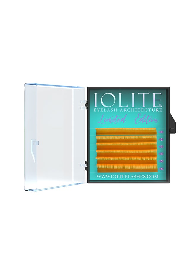IOLITE Lash Cluster Ombre Orange C Curl 7T Mix 2 Classic Eyelash Extensions Individual Lashes Soft Silk False Eyelashes Salon Use for Natural Eye Lashes Supplies Professional Permanent Makeup Tools