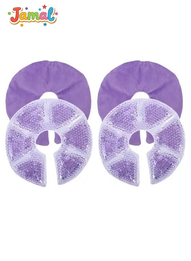 Jamal Breast Therapy Pads – Hot & Cold Gel Pads with 2 Soft Covers, Postpartum Essentials for Breastfeeding, Mastitis, Engorgement & Nipple Pain Relief, 2-Pack - Image 1