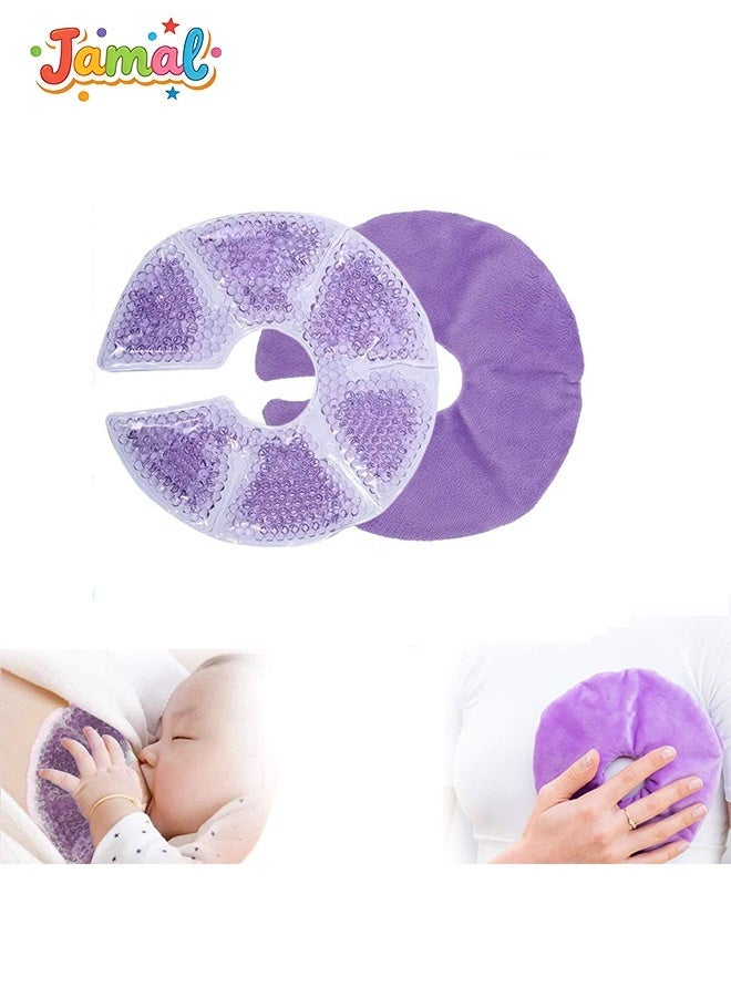 Jamal Breast Therapy Pads – Hot & Cold Gel Pads with 2 Soft Covers, Postpartum Essentials for Breastfeeding, Mastitis, Engorgement & Nipple Pain Relief, 2-Pack - Image 2