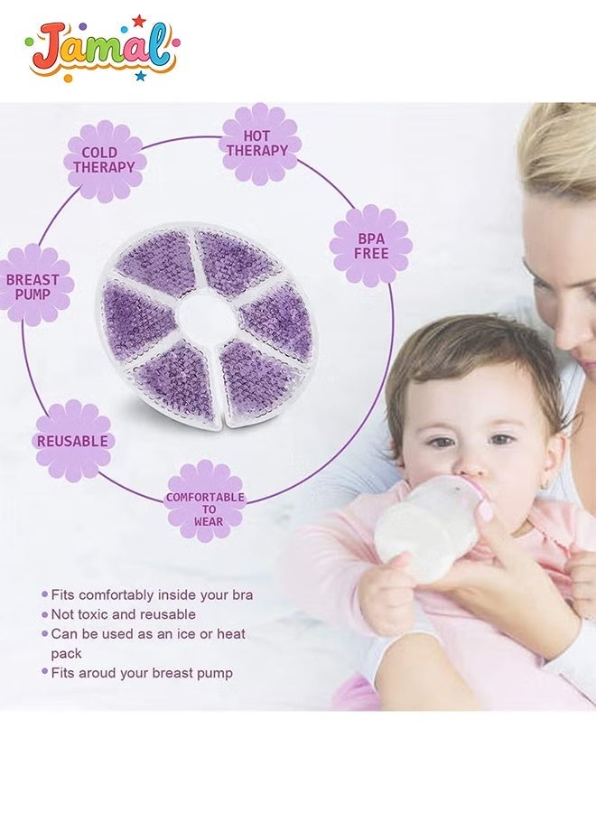 Jamal Breast Therapy Pads – Hot & Cold Gel Pads with 2 Soft Covers, Postpartum Essentials for Breastfeeding, Mastitis, Engorgement & Nipple Pain Relief, 2-Pack - Image 3