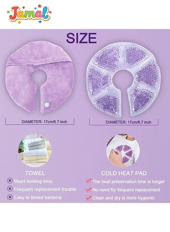 Jamal Breast Therapy Pads – Hot & Cold Gel Pads with 2 Soft Covers, Postpartum Essentials for Breastfeeding, Mastitis, Engorgement & Nipple Pain Relief, 2-Pack - Image 5