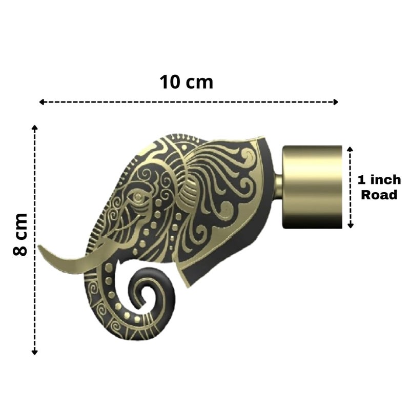SPOTBIA Curtain Bracket Stainless SteelWithout SupportHome dcorCurtain Bracket Antique Finishwindo Door AccessoriesCurtain Knob 1 Inch Rod PocketCurtain AccessorisePack of 6 - Image 5