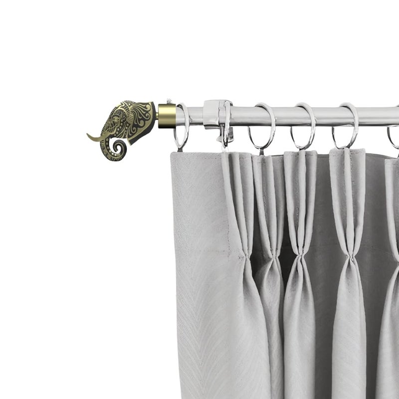 SPOTBIA Curtain Bracket Stainless SteelWithout SupportHome dcorCurtain Bracket Antique Finishwindo Door AccessoriesCurtain Knob 1 Inch Rod PocketCurtain AccessorisePack of 6 - Image 2