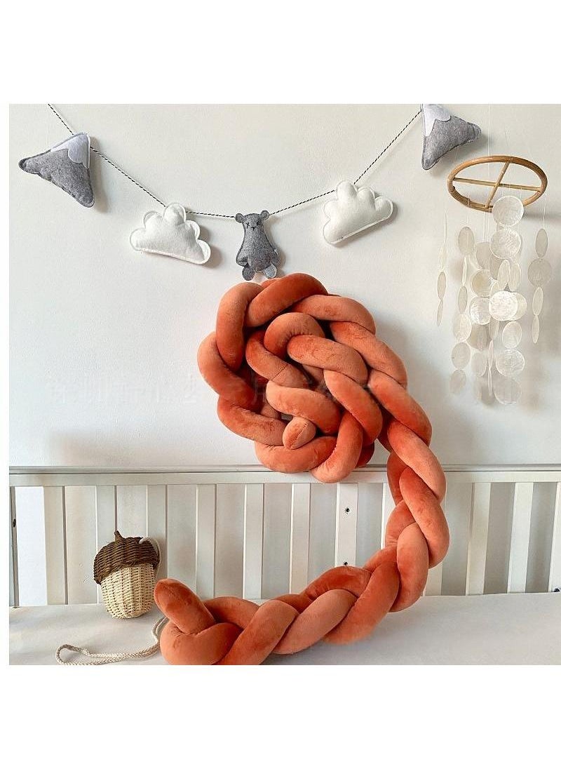 Y&D Twist Weaving 3 Strands Of Woven Strips Knotted Baby Anti-Collision Bed Surround  - Image 1