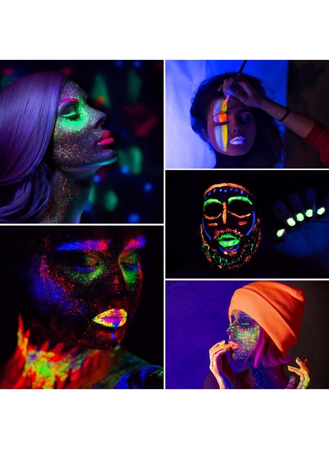 newway Luminous Neon Face & Body Paint Glow In The Dark Party Supplies Makeup Cream Paint Light For Halloween Christmas 8 Color 0.7 Fl Oz X 16 Tubes - Image 2