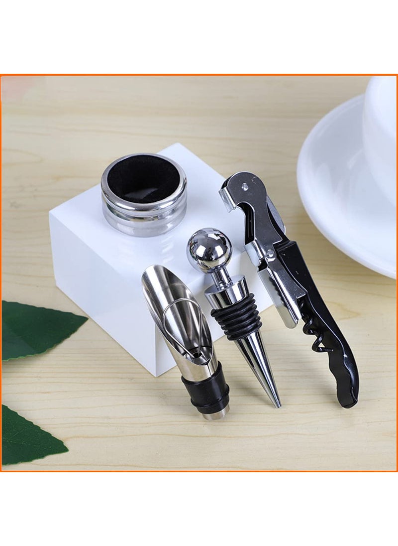 HASTHIP HASTHIP 4PCS Bottle Openers Wine Bottle Opener Kit for Beer or Wine Premium Wine Opener Gift Set Includes Corkscrew Bottle Stopper Wine Pourer and Wine RingGift Packaging  - Image 5