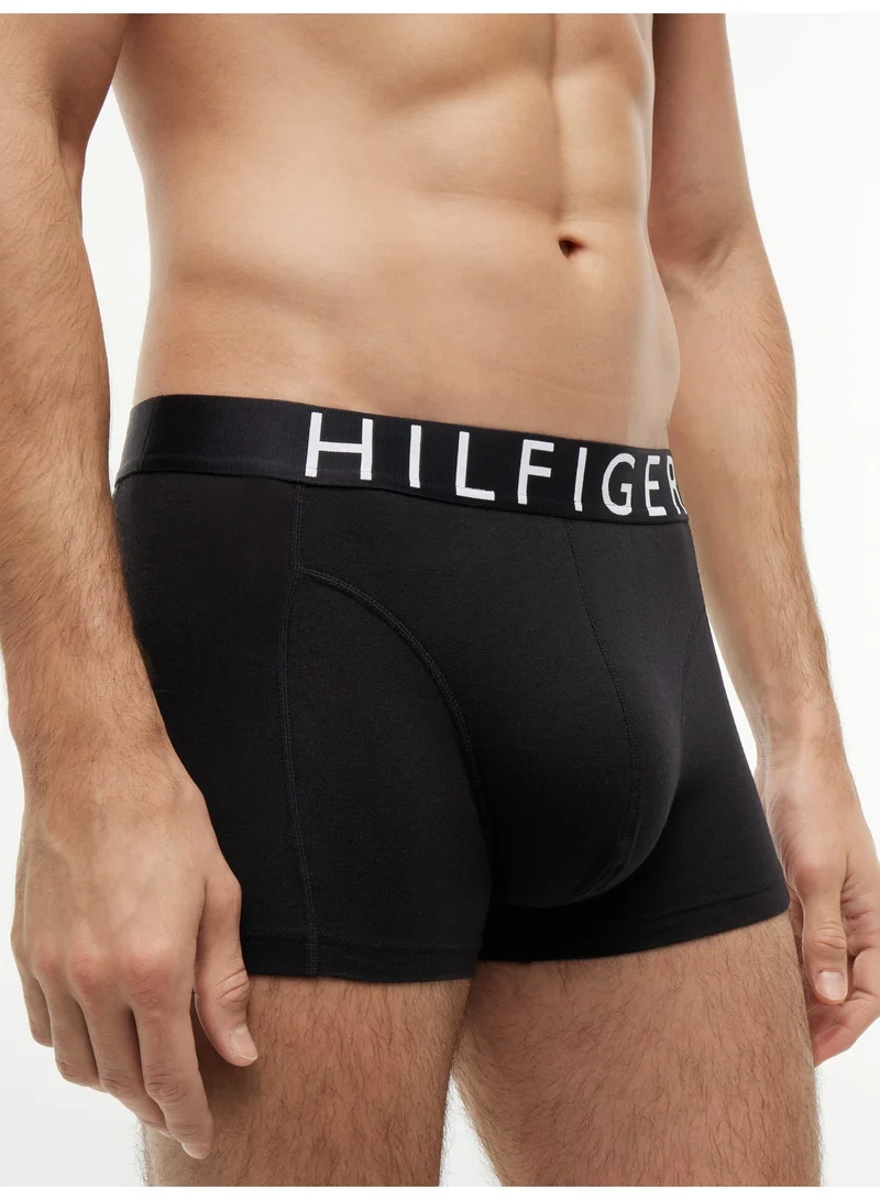Tommy Hilfiger Black/Black/Black 3 Pack Cotton Stretch Trunks for Men | Best Price UAE