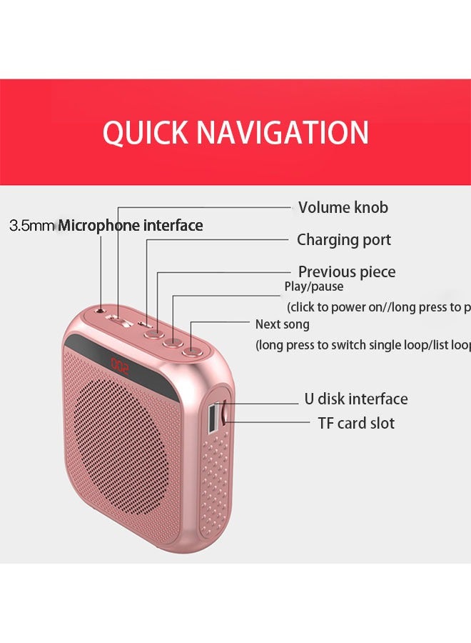 3.5mm Wired Microphone Headphone Voice Amplifier 2200mAh Rechargeable Multifunctional Noise Canceling Speaker Support U Disk and TF Card - Image 4