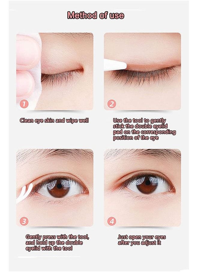Ant 1200-Piece Eyelid Tape, Invisible Double Eyelid Lift Strips Instant Eyelid Stickers, Self-Adhesive Eye Tapes Fiber for Hooded Droopy Uneven Mono-eyelids, Big Eye Tools with Fork Rods & Tweezers  - Image 3