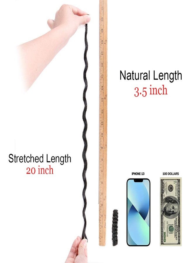 MIMAN 3 Packs 20 Inch Short Curly Crochet Hair Braids for Black Women 12MM 20roots/pack Synthetic Crochet Braiding Hair Extensions for Women DIY Mohawk Afro Braided Hairstyle (Natural Black #1B) - Image 4