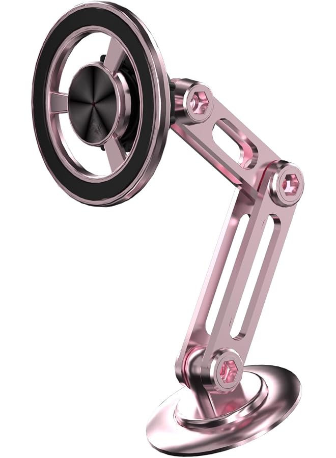 S-TOP Universal 360° PRO, Magnetic Suction Car Phone Holder Stylish Magnetic Car Phone Holder, Phone Mount for Car, with Adjustable Arm (PINK) - Image 1