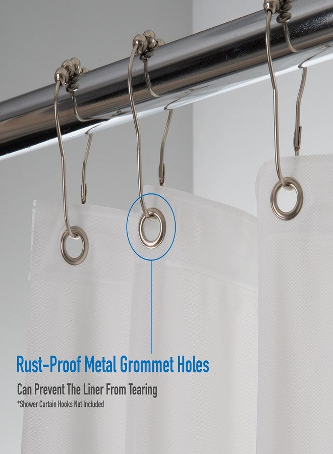 Bath Bliss 2 Pack PVC Heavy Weight Shower Curtain Liner with Suction Cup Splash Guard | 4G | 70" x 72" | Rust Resistant Copper Grommets | Magnetic Hem | White - Image 5