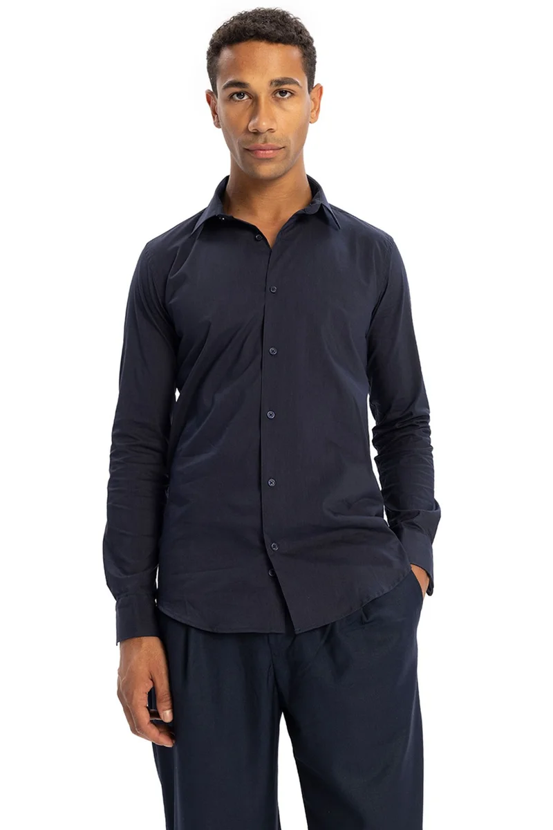 GIESTO Men's Slim Fit Cotton Poplin Shirt