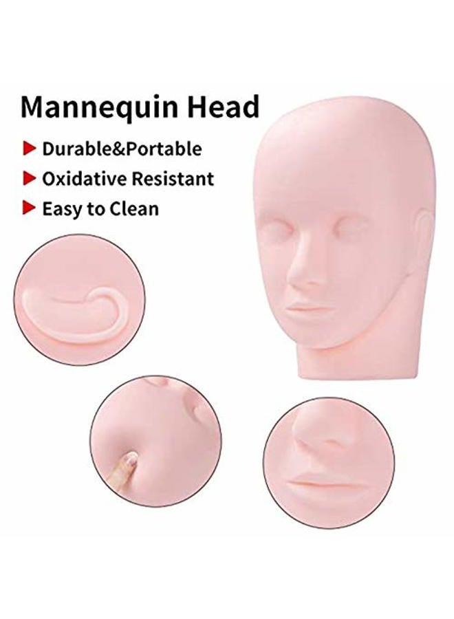 Yimart Pro Mannequin Training Head Cosmetology Eyelash Eye Extension Practice Makeup Face Treatment Tools(standar Head) - Image 2