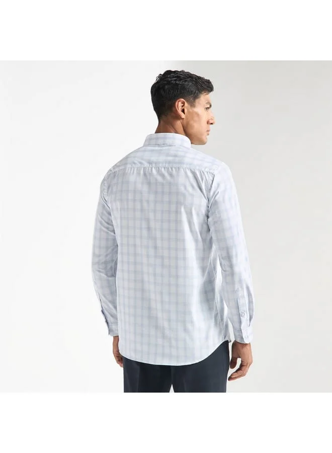 Splash FAV Checked Shirt with Long Sleeves and Pocket