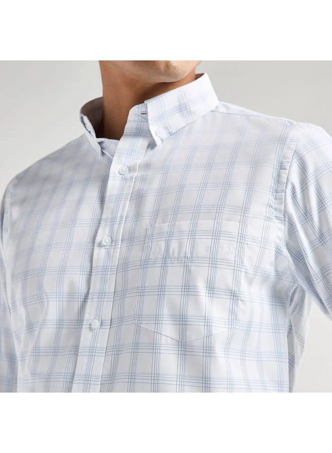 Splash FAV Checked Shirt with Long Sleeves and Pocket