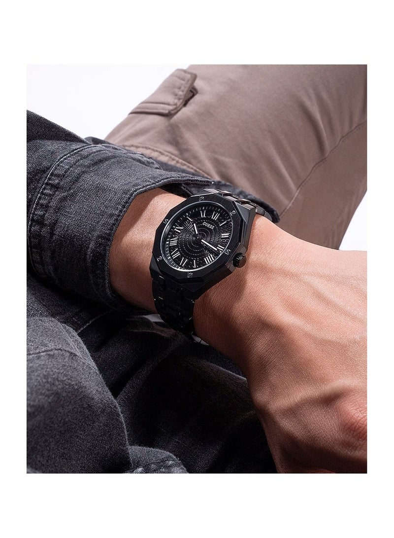 Guess Mens Black Case Black Stainless Steel Watch GW0575G3 - Image 5