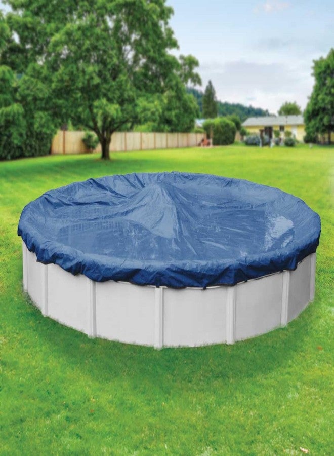 Robelle 15 ft Extra Heavy Duty Blue Winter Pool Cover for Above Ground Pools, 4 ft Overlap (19 ft Cover Size), Solid 10 x 10 Scrim, 2.91 oz/yd2, 12-Year Warranty, Style: 5815-4ROBA - Image 2