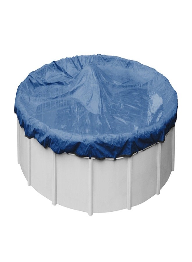 Robelle 15 ft Extra Heavy Duty Blue Winter Pool Cover for Above Ground Pools, 4 ft Overlap (19 ft Cover Size), Solid 10 x 10 Scrim, 2.91 oz/yd2, 12-Year Warranty, Style: 5815-4ROBA - Image 1