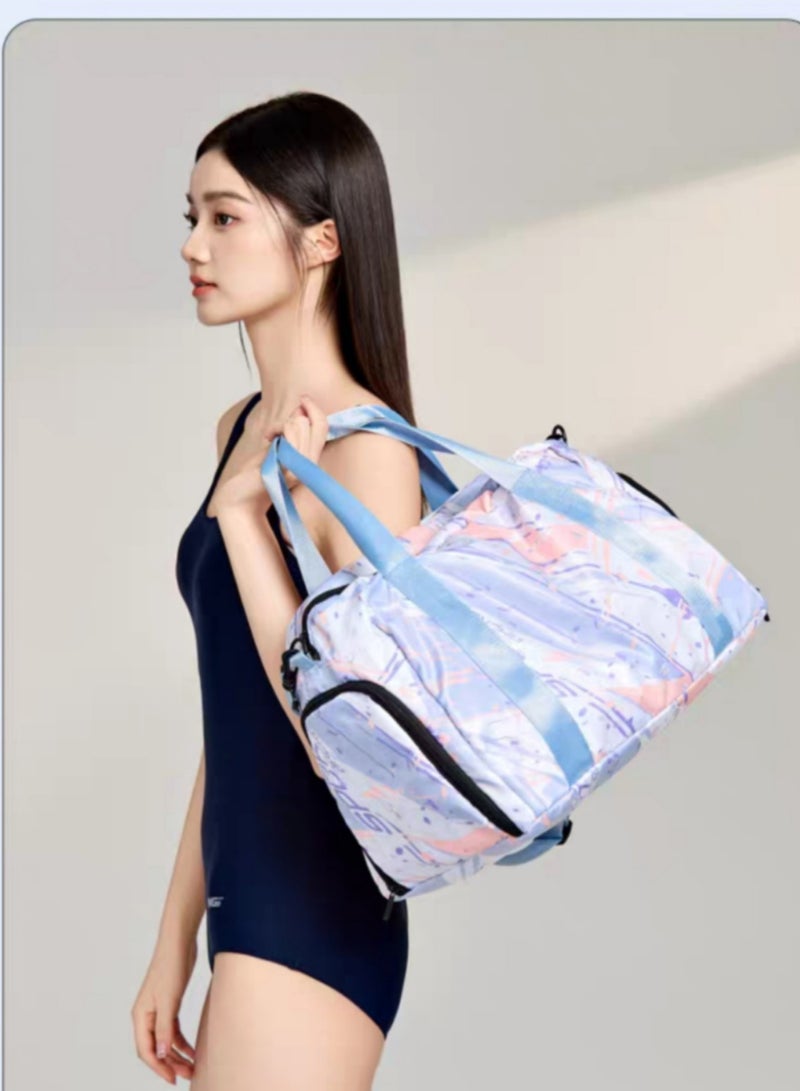 YUKE Graffiti style swimming storage bag, men's and women's dry wet separation fitness bag ﻿ - Image 1