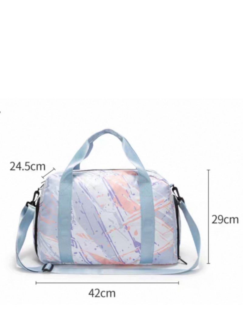 YUKE Graffiti style swimming storage bag, men's and women's dry wet separation fitness bag ﻿ - Image 3