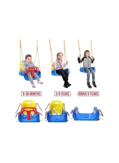 Piccasio 3 in 1 Plastic Swing for kids, Durable & Sturdy, Indoor & Outdoor Multifunctional Baby Swing, Non-Toxic Heavy Duty Seat Hanging Swing for Playground, Infants, Toddler, children, Eco-Friendly  - Image 2