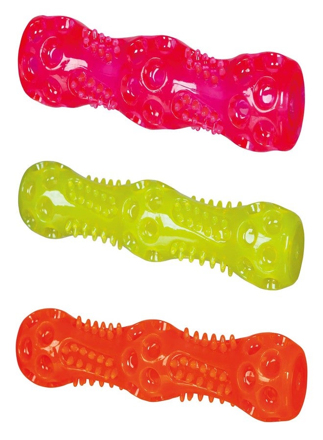 لعبة تريكسي ستيك للمضغ للكلاب، مصنوعة من المطاط الحراري، لعبة شد غير سامة للحيوانات الأليفة، لعبة تفاعلية تصدر صوتاً للكلاب والجراء، اختر لوناً واحداً عشوائياً - قطعة واحدة