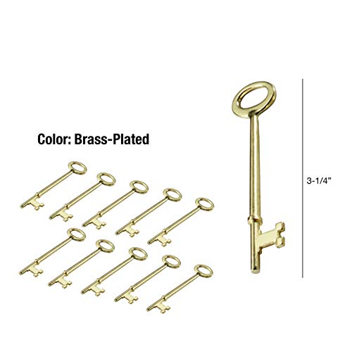 Lucky Line Skeleton Key with Notch TIP for Warded Locks, Antique Doors & Locks, 10 Pack (87110) - Image 5