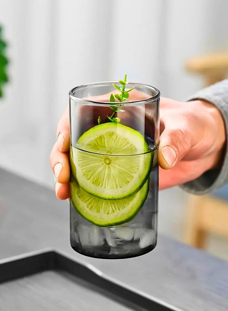 1Chase Borosilicate Glass Water Jug Set – 1400ml Smoky Grey Pitcher with Walnut Handle & Lid + 6pcs 220ml Glass Cups, Heat-Resistant Drinkware for Water, Juice & Beverages - Image 5