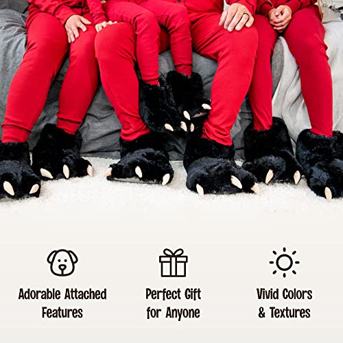 Lazy One Animal Paw Slippers for Kids and Adults, Fun Costume for Kids, Cozy Furry Slippers (Pink Monster, Medium) - Image 5