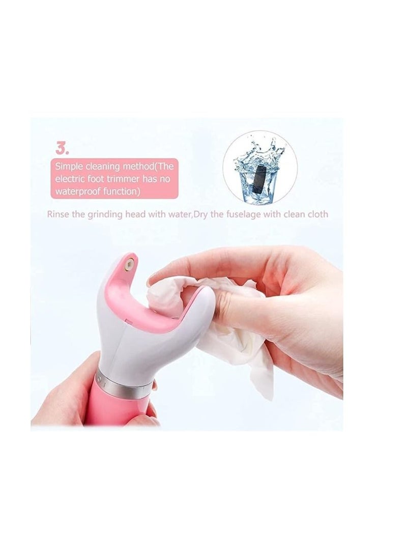 ORiTi Electric Foot File Hard Skin Remover 1pcs Hard Skin Remover Cordless Rechargeable Charging and IPX7 Waterproof Wet & Dry Use for Cracked Heels Calluses - Image 3