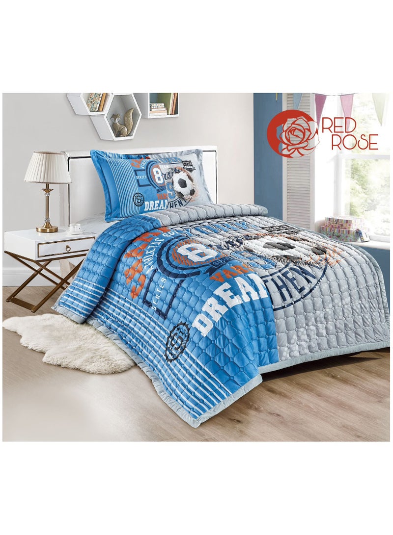 ريد روز طقم لحاف سرير اطفال مخمل مكون من 3 قطع مقاس مفرد متعدد الألوان - Image 1