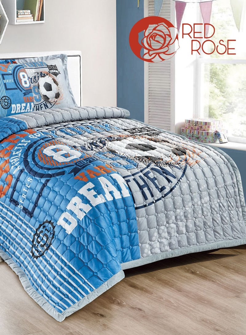 ريد روز طقم لحاف سرير اطفال مخمل مكون من 3 قطع مقاس مفرد متعدد الألوان - Image 2