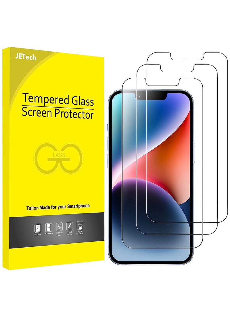 جي تيك واقي شاشة لهاتف آيفون 14 6.1 بوصة من الزجاج المقسى 3 عبوات - Image 1