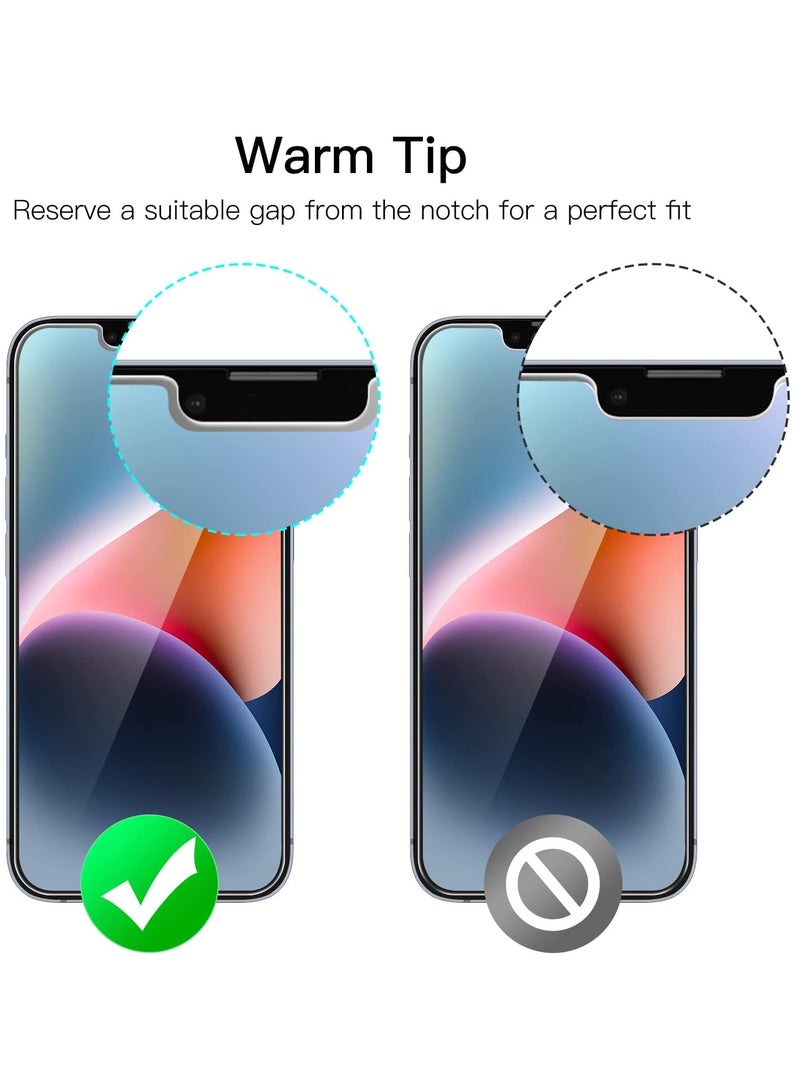 جي تيك واقي شاشة لهاتف آيفون 14 6.1 بوصة من الزجاج المقسى 3 عبوات - Image 3