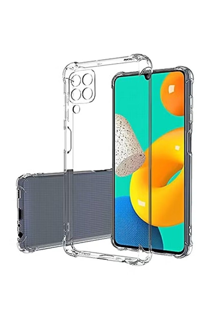 Galaxy A22 4G Flexible Clear Liquid Silicone Gel Anti-Yellowing Back Cover with 4 Corners Protection - Image 1