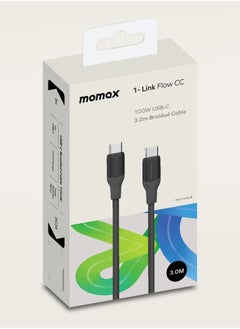 Momax Momax Flow 100W USB-C to USB-C 3m Braided Cable, Fast Charging, and Data Transfer, Black  - Image 5