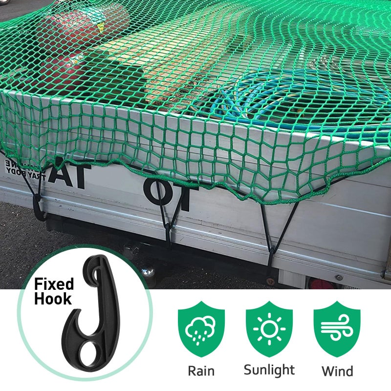 Heavy Duty Truck Bed Cargo Net 2x3 Meters with Elastic Cord and 15 Hooks for Load Protection - Image 4