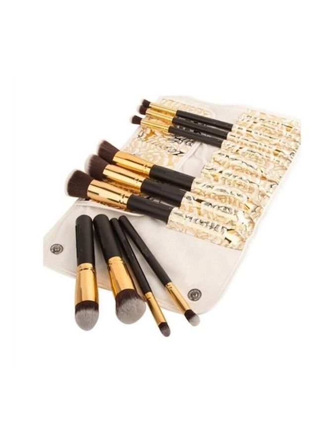 نيبمينينت طقم 10 قطع من فراشي المكياج أسود/ذهبي