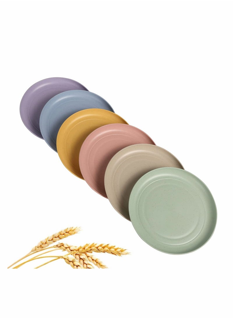 Generic - Lightweight Wheat Straw Plates Unbreakable Dinner Dishes Plates Set Non-Toxin Dishwasher & Microwave Safe BPA Free and Healthy for Kids Children Toddler & Adult (Small 6 Pack 5.9') - Image 1