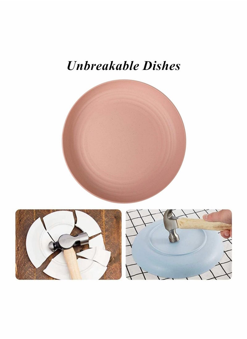 Generic - Lightweight Wheat Straw Plates Unbreakable Dinner Dishes Plates Set Non-Toxin Dishwasher & Microwave Safe BPA Free and Healthy for Kids Children Toddler & Adult (Small 6 Pack 5.9') - Image 1